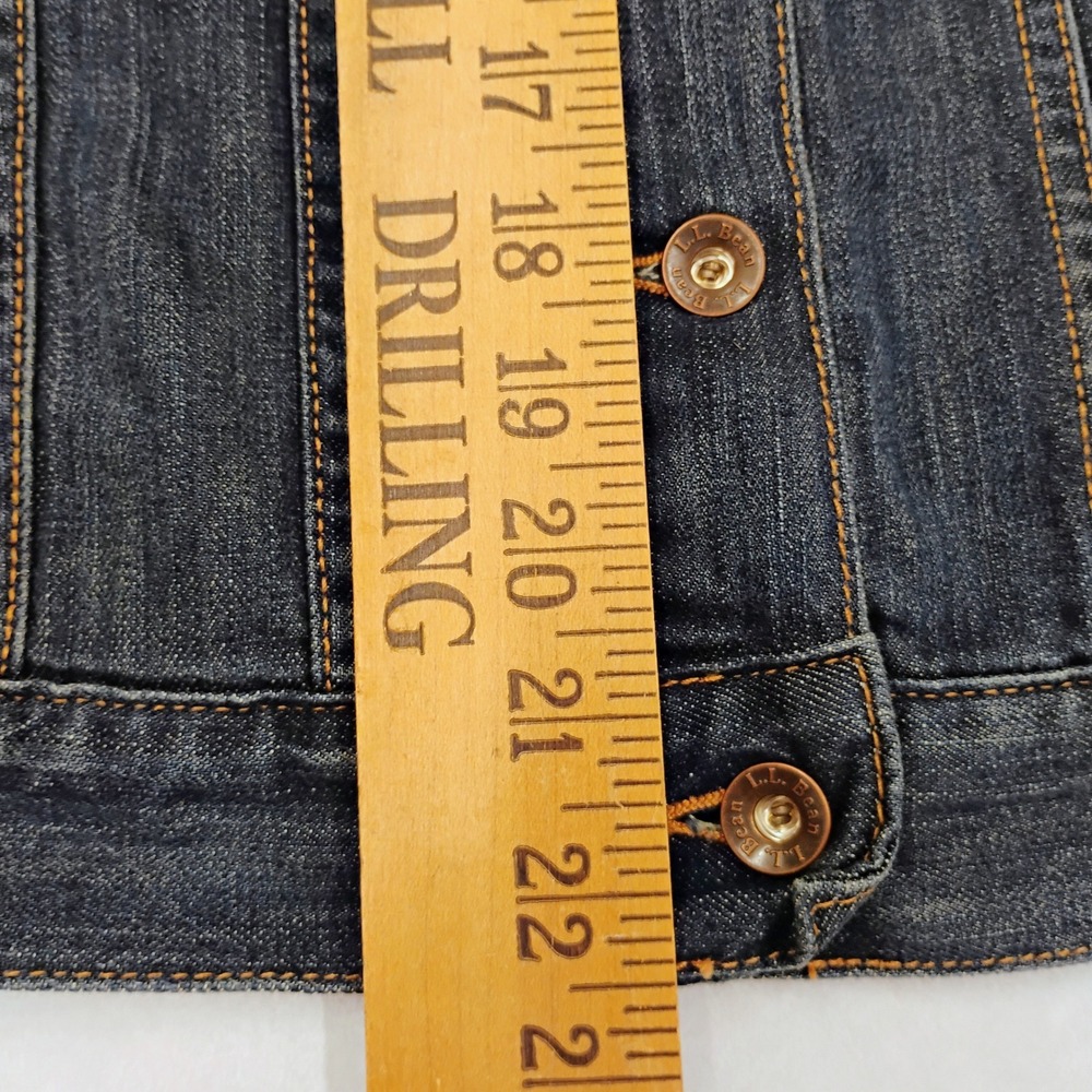 L.L.Bean 1912 Jean Jacket Misses Regular Rinsed Denim XS Made in Mexico - Picture 7 of 8